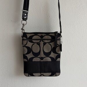Black and Grey Coach Crossbody Bag